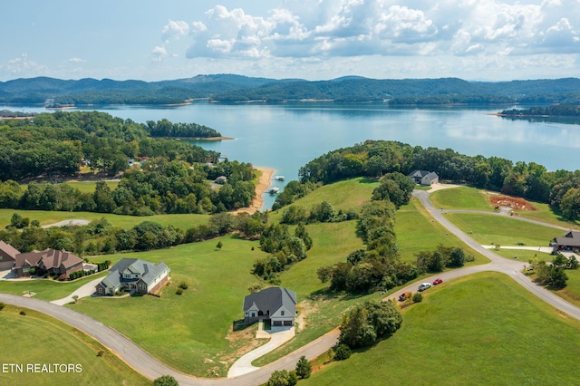 736 Cow Poke Ln, Rutledge, TN 37861 - aerial view featuring a water and mountain view