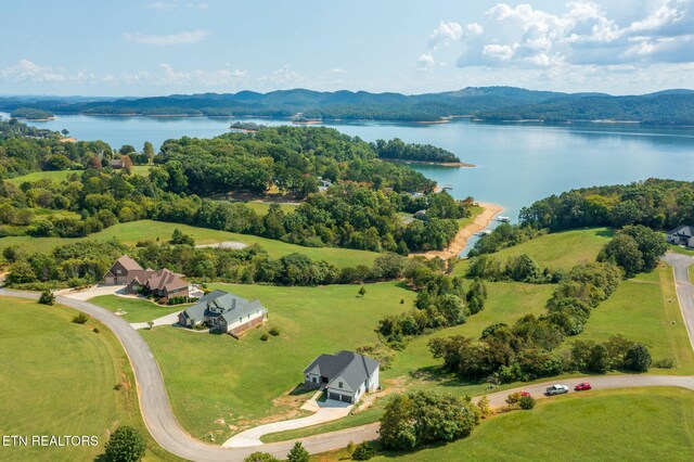 736 Cow Poke Ln, Rutledge, TN 37861 - drone / aerial view featuring a water and mountain view