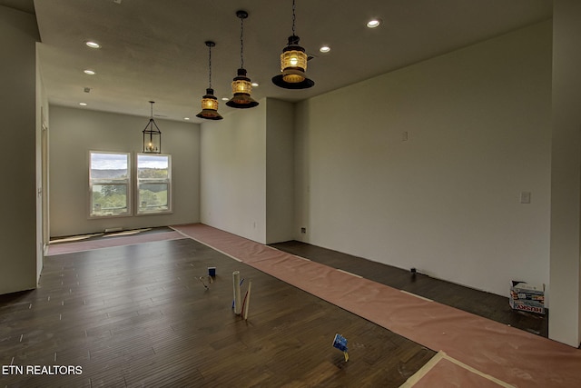 736 Cow Poke Ln, Rutledge, TN 37861 - unfurnished dining area with recessed lighting and wood finished floors