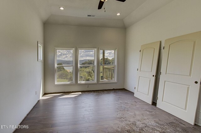 736 Cow Poke Ln, Rutledge, TN 37861 - empty room with wood finished floors, recessed lighting, a ceiling fan, and visible vents