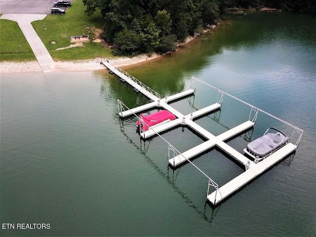 736 Cow Poke Ln, Rutledge, TN 37861 - view of dock with a lawn and a water view