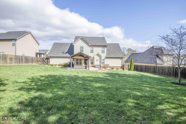 1312 Fox Ridge Dr, Powell, TN 37849 - back of house with a yard, a patio area, and a fenced backyard