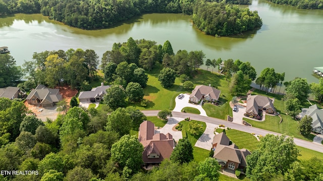 725 Wood Duck Dr, Vonore, TN 37885 - aerial perspective of suburban area featuring a nearby body of water and a heavily wooded area