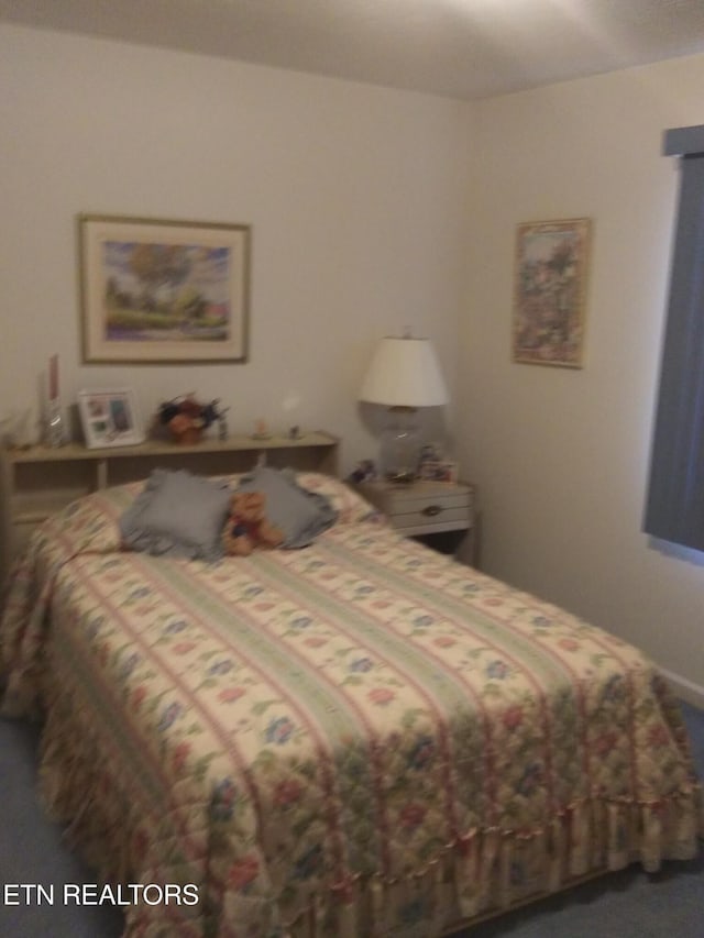 bedroom featuring carpet