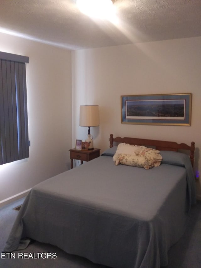bedroom featuring a textured ceiling