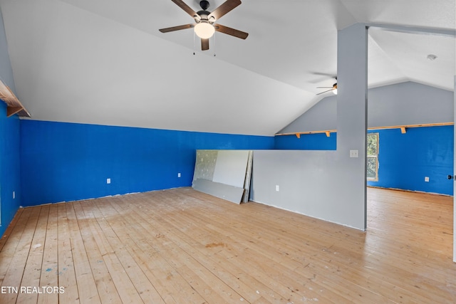2560 Schisandra Ln Lane, Cosby, TN 37722 - bonus room with a ceiling fan, hardwood / wood-style floors, and lofted ceiling