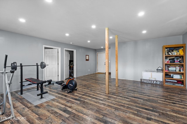 2560 Schisandra Ln Lane, Cosby, TN 37722 - workout area with wood finished floors and recessed lighting