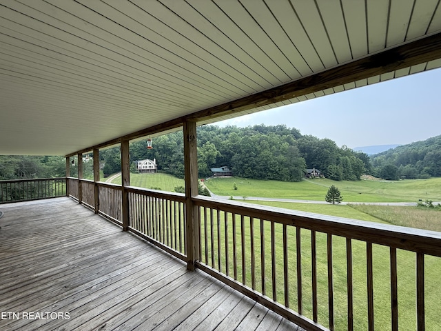 2560 Schisandra Ln Lane, Cosby, TN 37722 - wooden deck featuring a yard