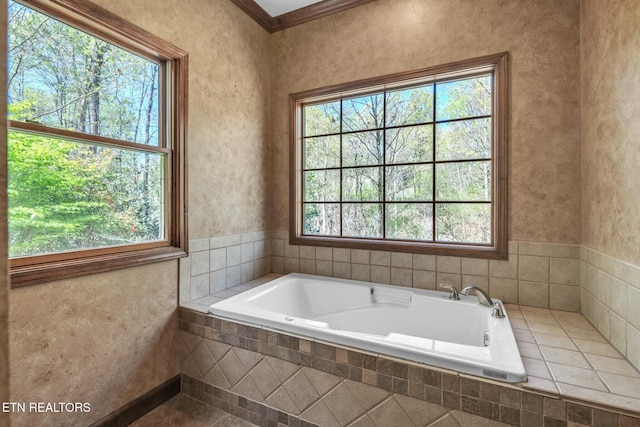 bathroom with a bath