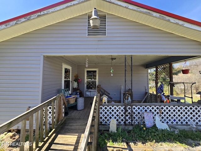 view of rear view of property