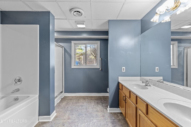 221 Woodland Rd Unit 315, Gatlinburg, TN 37738 - bathroom with a shower with door, baseboards, and a sink