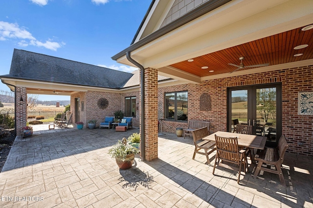 480 Indian Cave Dr, Loudon, TN 37774 - view of patio / terrace with ceiling fan and an outdoor hangout area