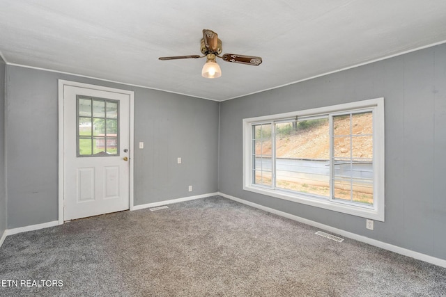 869 Poplar Grove Rd, Harrogate, TN 37752 - carpeted spare room featuring healthy amount of natural light, baseboards, and ceiling fan