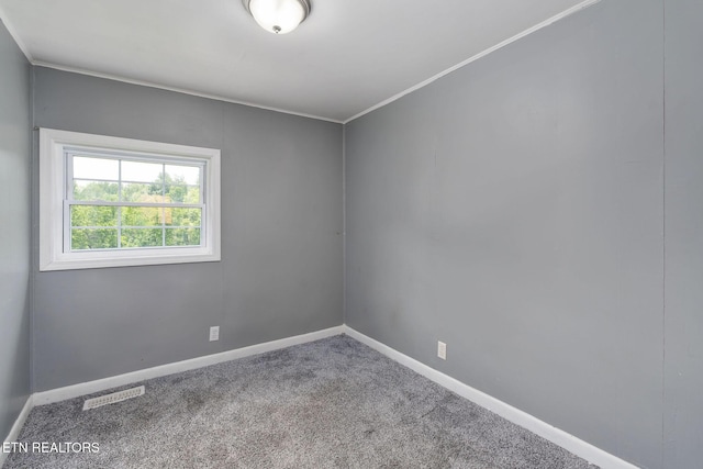 869 Poplar Grove Rd, Harrogate, TN 37752 - carpeted spare room featuring baseboards and ornamental molding