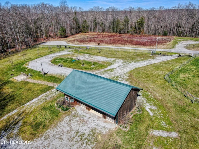 145 Horse Haven Rd, Allardt, TN 38504 - exterior space with fence and a wooded view