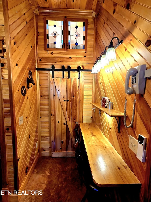 145 Horse Haven Rd, Allardt, TN 38504 - interior space featuring wooden walls