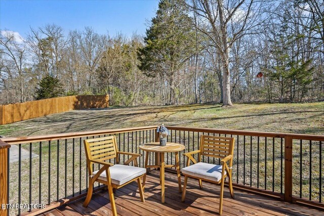 wooden terrace with fence