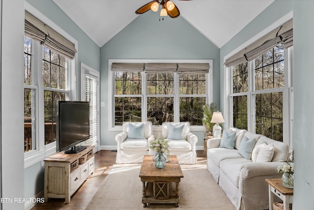sunroom / solarium with a wealth of natural light