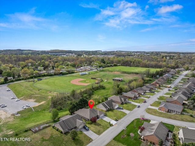 aerial view featuring a residential view