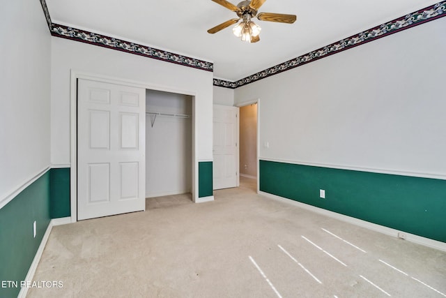 18 Inwood Dr, Fairfield Glade, TN 38558 - unfurnished bedroom featuring carpet, a closet, ceiling fan, and baseboards