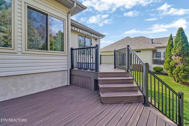 18 Inwood Dr, Fairfield Glade, TN 38558 - wooden terrace featuring a yard