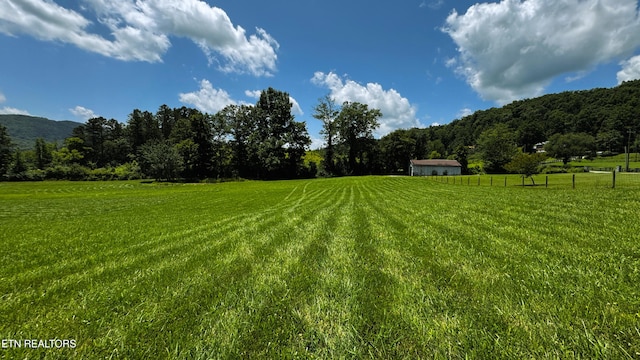 580 Elk Fork Rd, Pioneer, TN 37847 - view of green lawn with a rural view, a forest view, and a mountain view