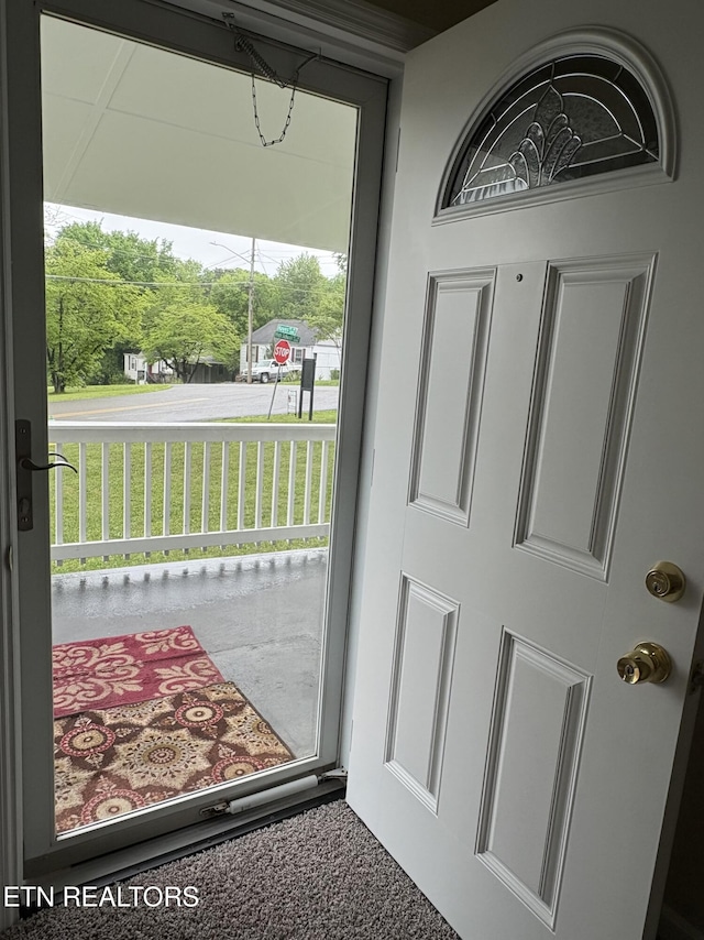view of doorway to outside