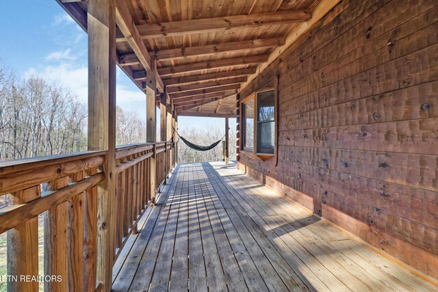 view of wooden deck