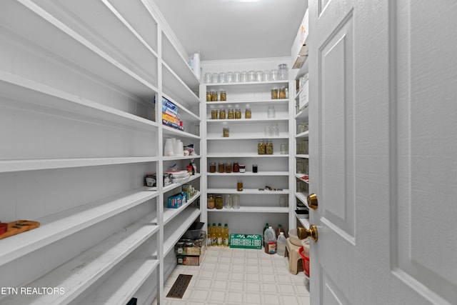 view of pantry