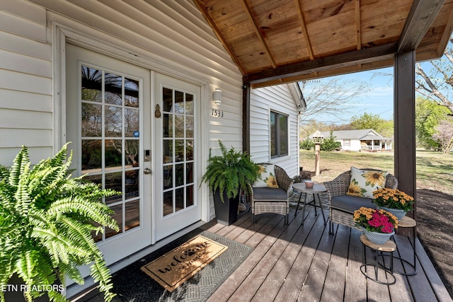 1533 Middlesettlements Rd, Maryville, TN 37801 - wooden terrace with french doors