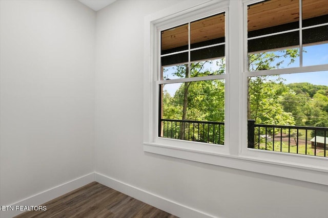 520 Ridge Rd, Caryville, TN 37714 - spare room featuring baseboards, dark wood finished floors, and plenty of natural light