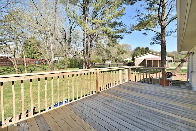 829 Noragate Rd, Knoxville, TN 37919 - deck with a lawn and a fenced backyard