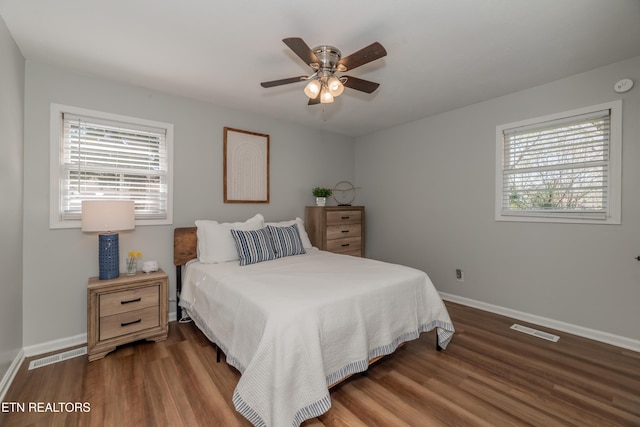 733 Waco Rd, Knoxville, TN 37919 - bedroom with wood finished floors, multiple windows, and visible vents