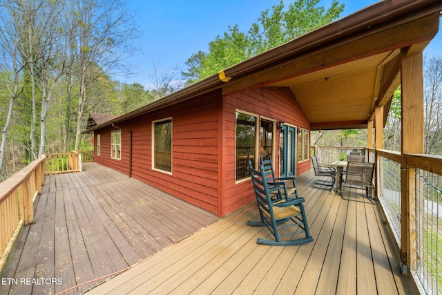 view of wooden terrace