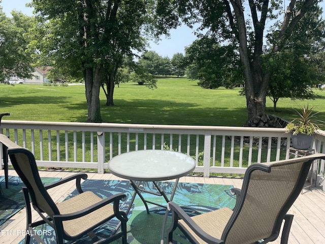 3576 E Atherton Ln, Baneberry, TN 37890 - wooden deck featuring a lawn