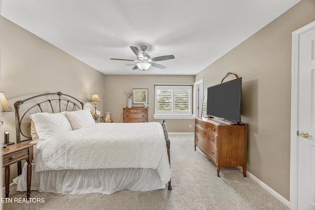1647 Banebury Ln, Alcoa, TN 37701 - bedroom with light carpet and a ceiling fan