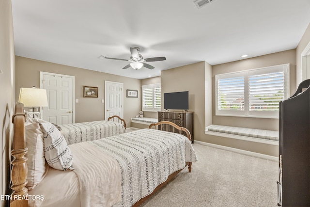 1647 Banebury Ln, Alcoa, TN 37701 - carpeted bedroom with a ceiling fan and recessed lighting