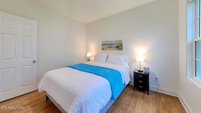 122 Lake View Dr, Knoxville, TN 37920 - bedroom with baseboards and light wood-type flooring