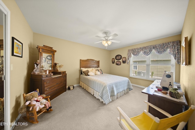 118 Windsor Rd, Crossville, TN 38558 - bedroom with carpet, baseboards, and ceiling fan