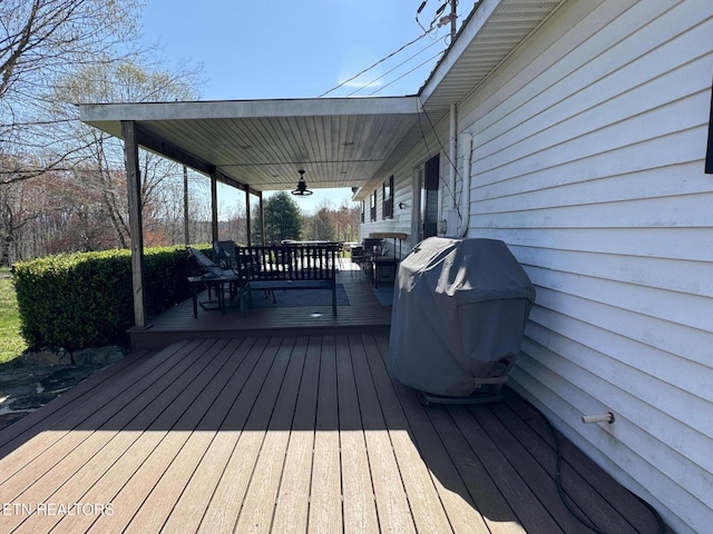 1347 Leffle Webb Rd, Crossville, TN 38572 - deck with area for grilling