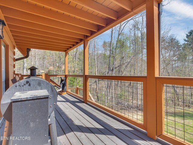 2164 Newt Huff Ln, Sevierville, TN 37862 - wooden deck featuring grilling area
