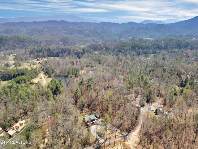 2164 Newt Huff Ln, Sevierville, TN 37862 - aerial view featuring a mountain view and a forest view