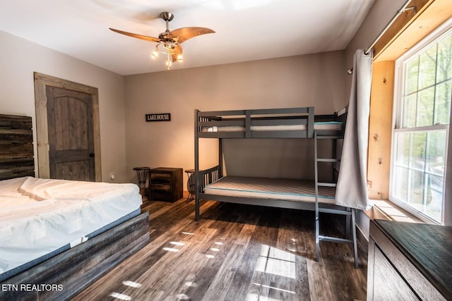bedroom with wood finished floors