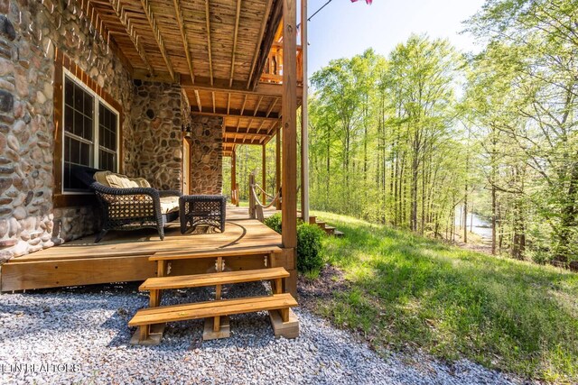 view of wooden deck