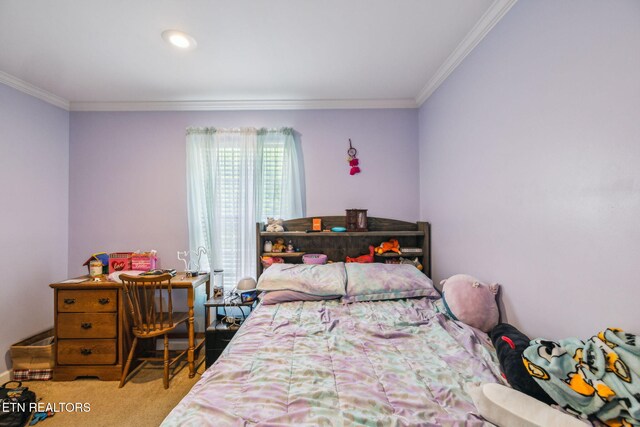 160 Walnut Ln, Rutledge, TN 37861 - carpeted bedroom with crown molding