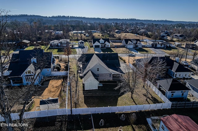 bird's eye view with a residential view