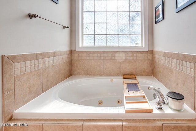 bathroom featuring a whirlpool tub
