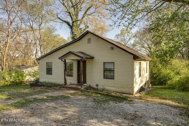 view of bungalow