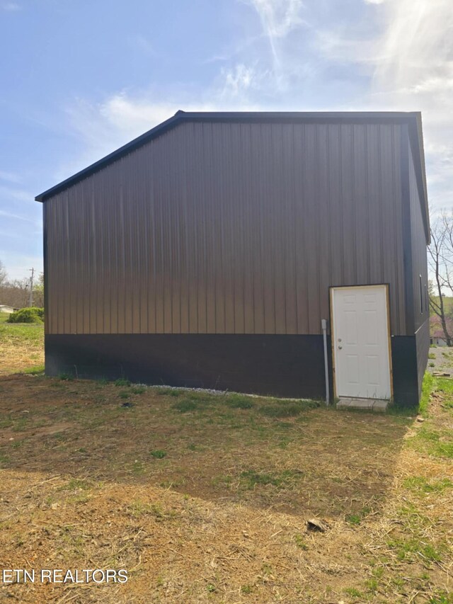 view of pole building