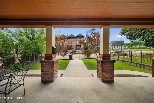 view of patio / terrace with fence